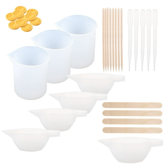 Kuyiluo DIY Epoxy Kit 43pcs DIY Epoxy Tool Kit Stirring Rod Tool Set Muti-purpose DIY Epoxy Tool