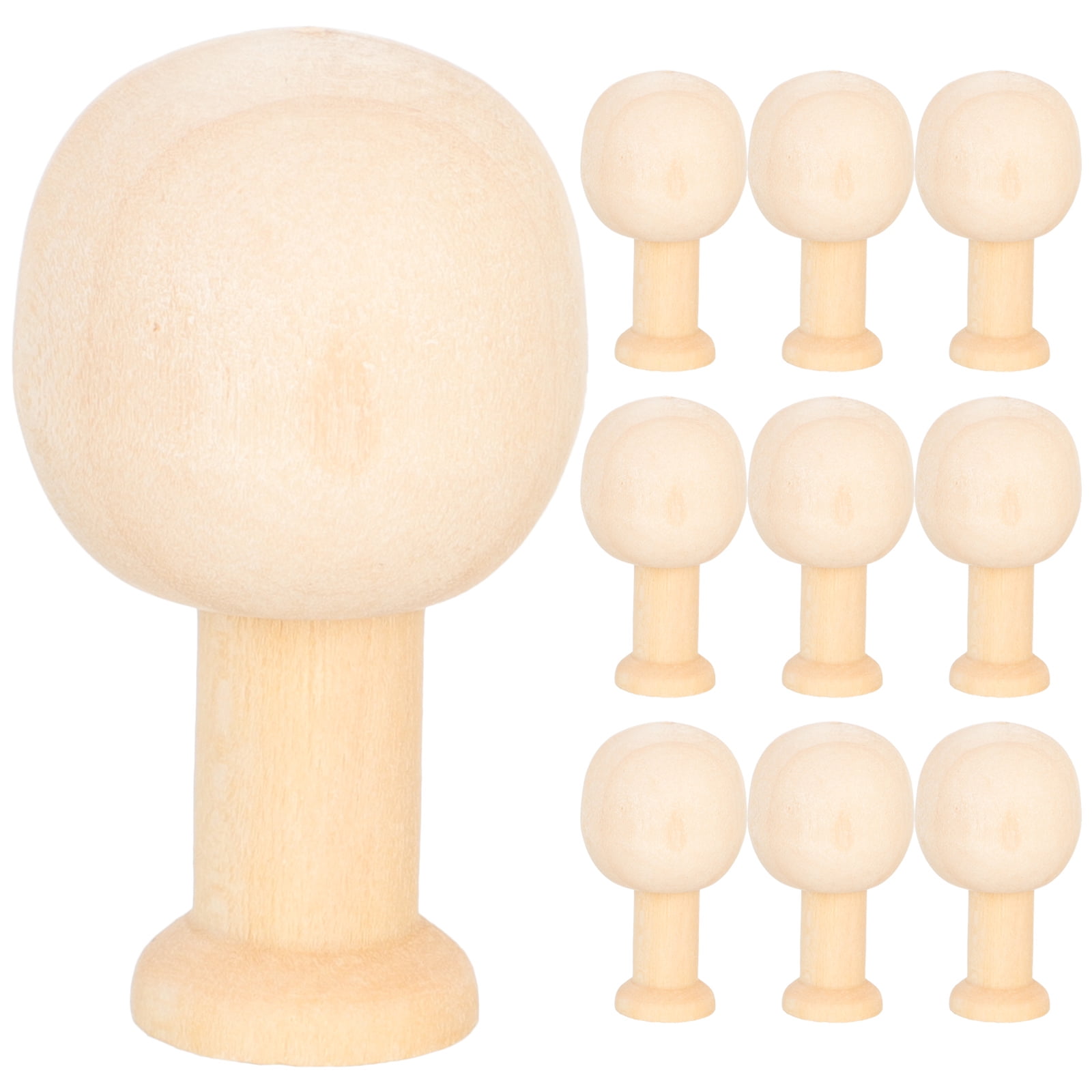 FOMIYES 10-Pack Unfinished Mini Wooden Christmas Trees – DIY Craft Kit For Painting, Ornaments, Dolls & Home Decor
