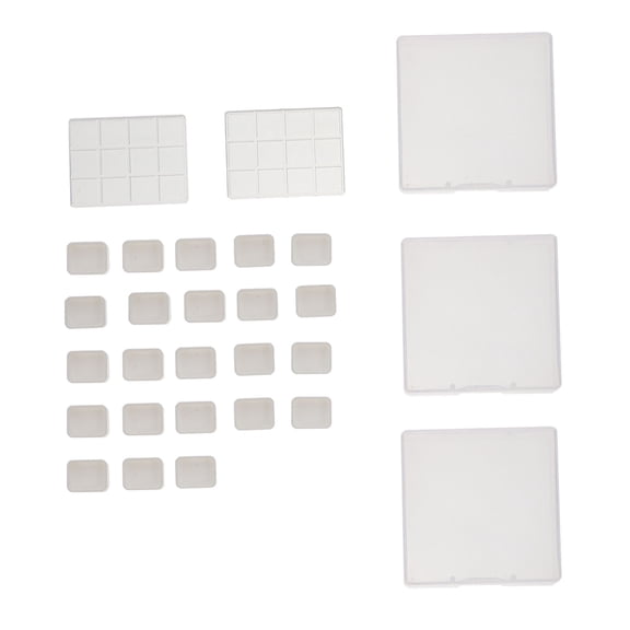 FRCOLOR 25Pcs Simple Design Watercolor Palettes Box for DIY Art Projects Plastic Material 7X7X1.5In