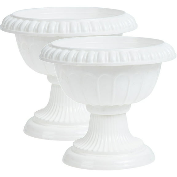 2Pcs Vintage Roman Flower Pot Urn Planter Classic Traditional Design