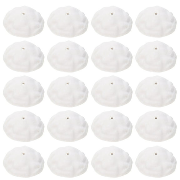 DECOMELODY Mini Tree Stand Resin Crafts Base White 20Pcs 1.7X1.7X0.6In
