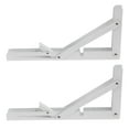 Kuyiluo Wall Mount Rack 2PCS 10 inch Folding Shelf Bracket Stainless