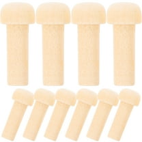 Kuyiluo Wood Peg Tops 10pcs Mini Wooden Pegs Wooden Rod Accessory Unfinished Wooden Craft Wooden Axle Pegs