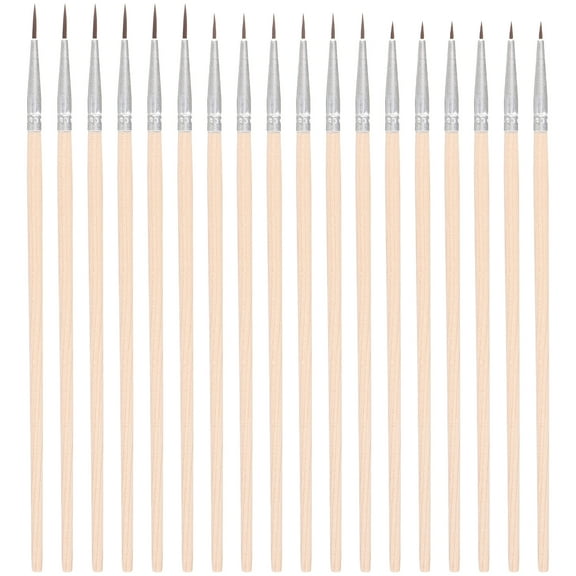 DECOMELODY Watercolor Brushes Silver Nylon Bristle for Experts 60Pcs