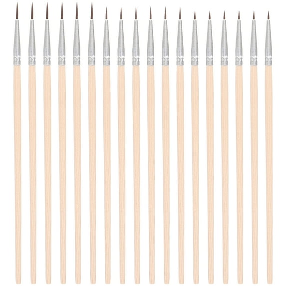 DECOMELODY Watercolor Brushes Silver Nylon Bristle for Experts 60Pcs