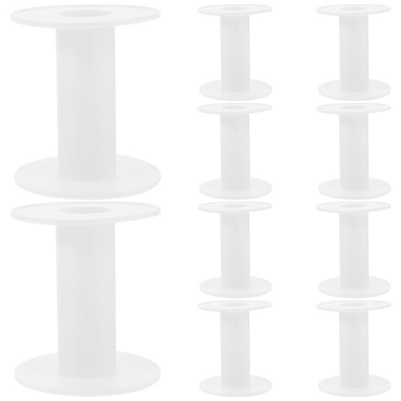 Professional Sewing Bobbins 10pcs Empty Thread Spools Made of Durable Plastic for Home Use