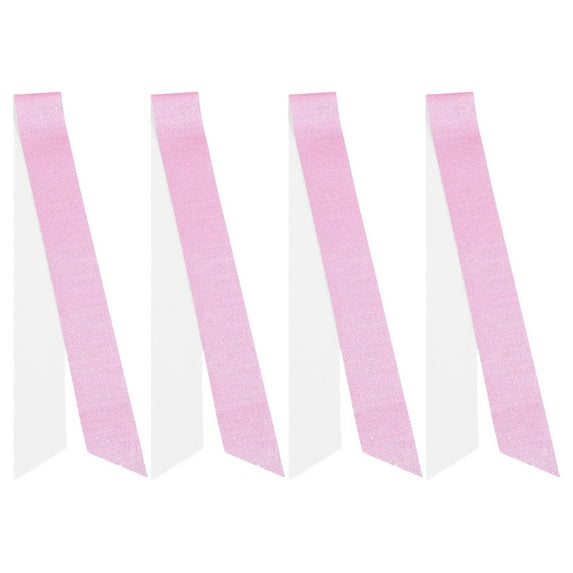 Kuyiluo diy sash 4pcs Blank Glitter Sash DIY Sash Decoration Cloth Sash Beauty Pageant Sash for Wedding Grad Party