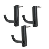 Kuyiluo headset holder 3pcs Headphone Holder Hooks Self-adhesive Headset Rack Hanger for Headset Storaging Black