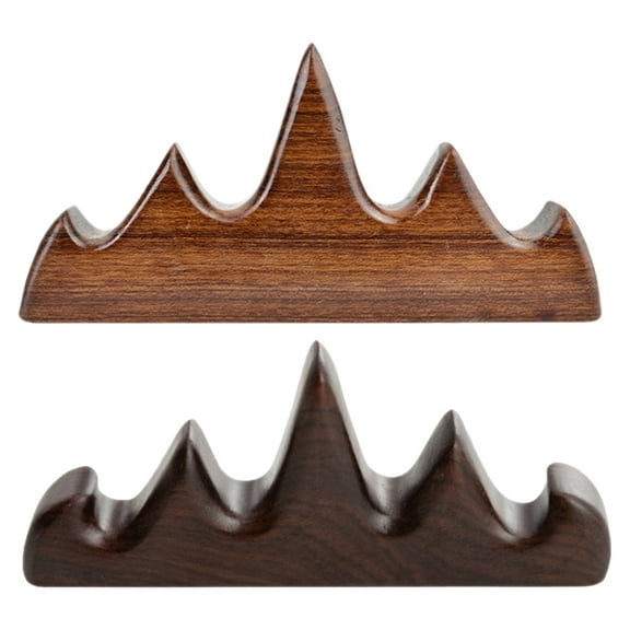 Kuyiluo paint brush holder 2Pcs Practical Brush Pen Holder Wooden Brush Pen Rack Mountain Shape Calligraphy Brush Pen Holder