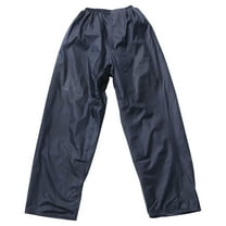 Kuyiluo rain pants Double Layer Outdoor Cycling Pants Rainproof Waterproof Motorcycle Riding Rain Pants Fishing Trousers for Camping Hiking Climbing Boating Hunting - Size XXXL (Dark Blue)