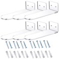 thumbnail image 1 of DECOMELODY Wall Mount Floating Shoe Display Shelves 6Pcs Acrylic Transparent For Home Decor, 1 of 10