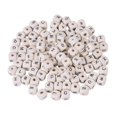 thumbnail image 1 of Kuyiluo wooden beads 100pcs Wood Square-shaped Loose Alphabet Beads for Jewelry Making and DIY Bracelet or Necklace (Wood Color), 1 of 5
