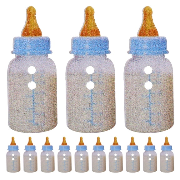 50Pcs Wood Nursing Bottle Shaped Buttons for DIY Crafting with Double Holes