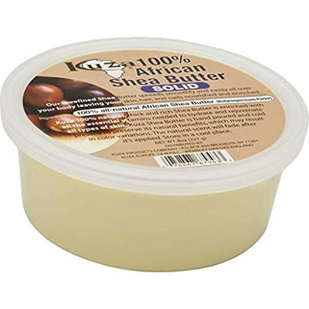 Kuza 100% African Shea Butter, White Solid, 8 Oz.,Pack of 2