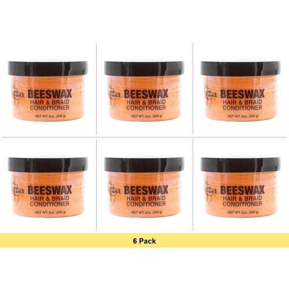Kuza Beeswax Hair and Braid Conditioner, 8 Oz - 6 Pack Bundle