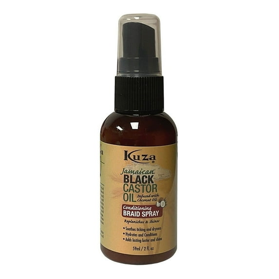 Kuza Jamaican Black Castor Oil Conditioning Braid Spray, 2 Oz
