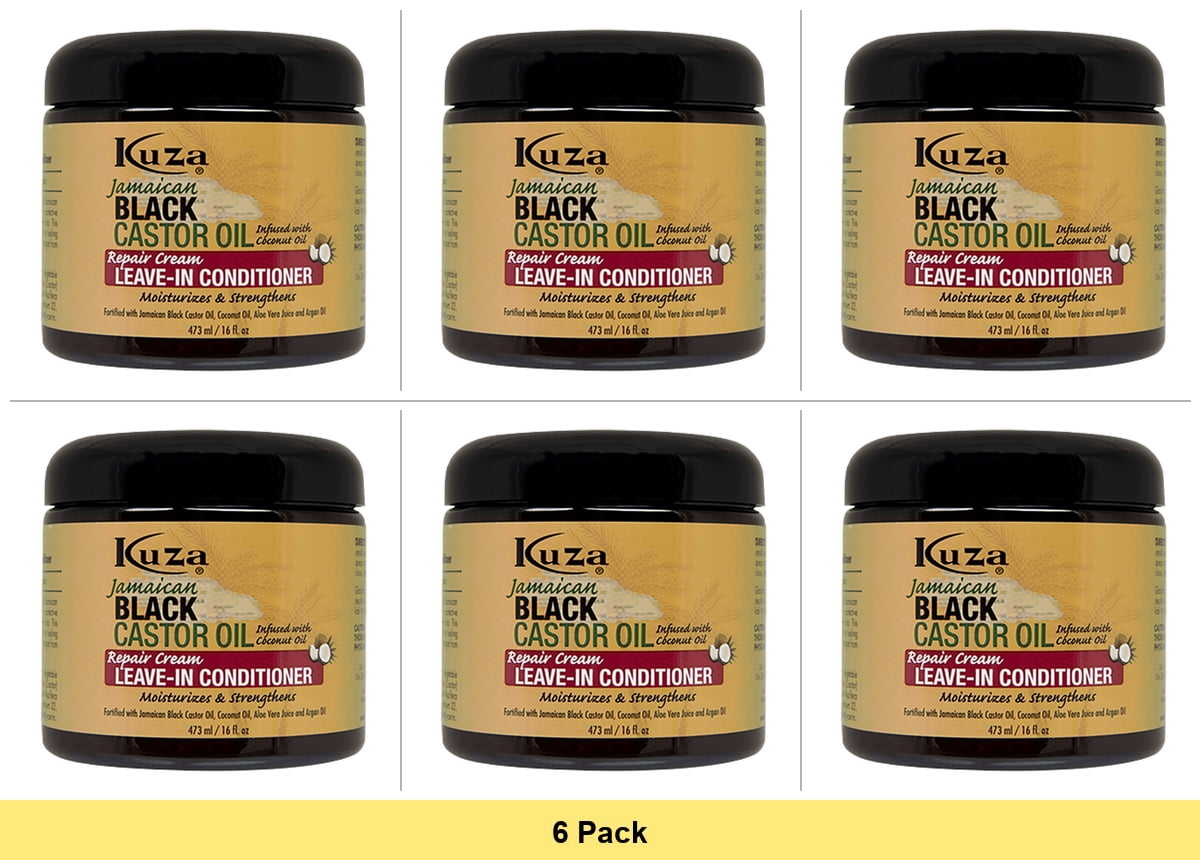 Kuza Jamaican Black Castor Oil Leave-In-Conditioner, 16 Oz. - 6 Pack