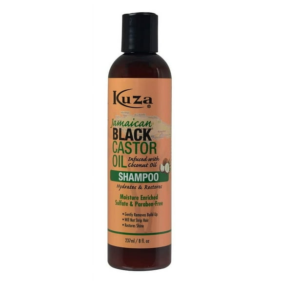 Kuza Jamaican Black Castor Oil Shampoo (8 Oz) ? Damaged & Dry Hair Treatment Shampoo for Men & Women
