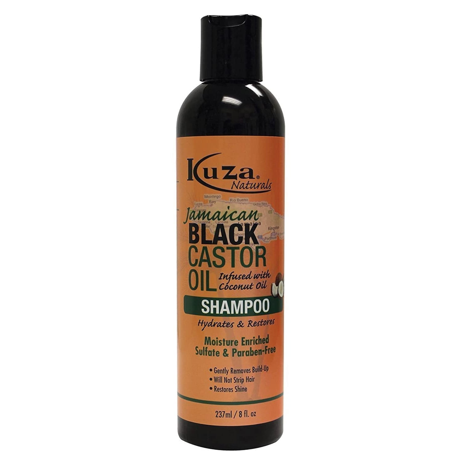 Kuza Jamaican Black Castor Oil Shampoo, Damaged & Dry Hair Treatment, 8 Oz, Pack of 3