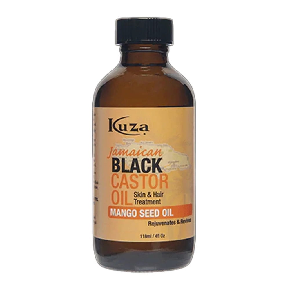 Kuza Jamaican Black Castor Oil for Skin and Hair Treatment, Mango Seed, 4 Oz, 2 Pack