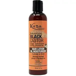 Kuza Naturals Castor Oil Hair Lotion Moisturizer, Black