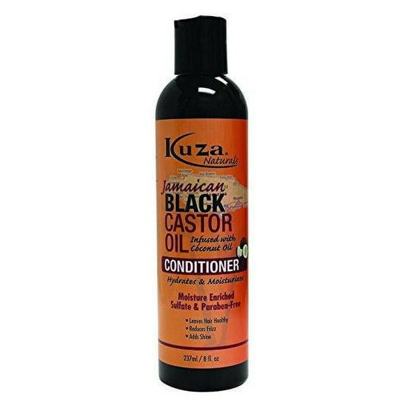 Kuza Naturals Jamaican Castor Oil Conditioner, 8 oz, Black