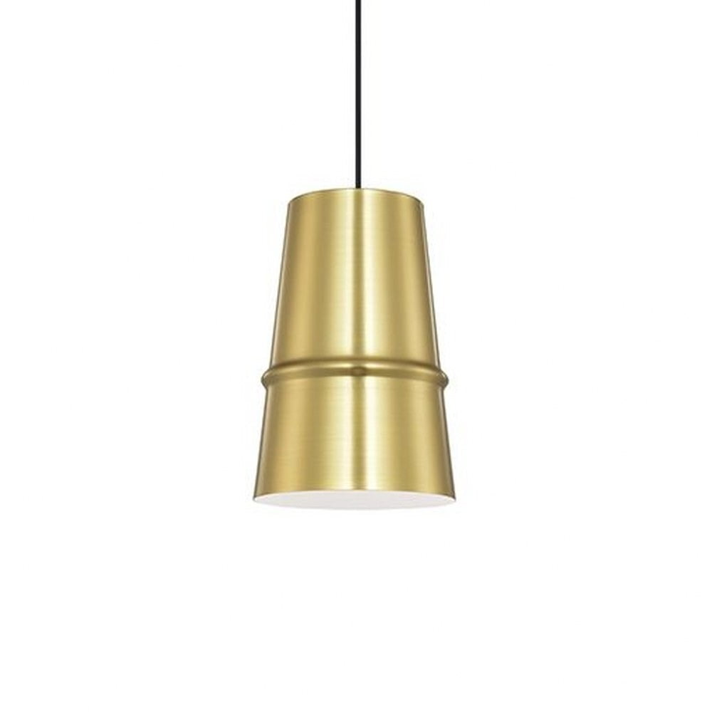 Castor 12" Gold and Brushed Nickel Aluminum Pendant Light