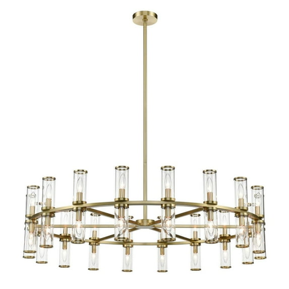 Alora Lighting Ch309036cg Revolve 36 Light 47" Wide Taper Candle Chandelier - Brass