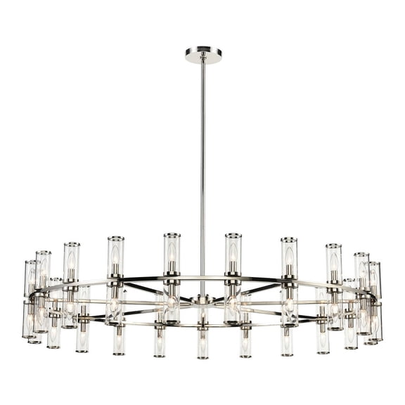 CH309042PNCG-Kuzco Lighting-Revolve - 42 Light Chandelier-Polished Nickel Finish
