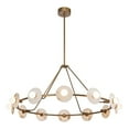 thumbnail image 1 of Kuzco Lighting Ch346046 Dahlia 47" Wide Led Ring Chandelier - Vintage Brass / Alabaster, 1 of 5