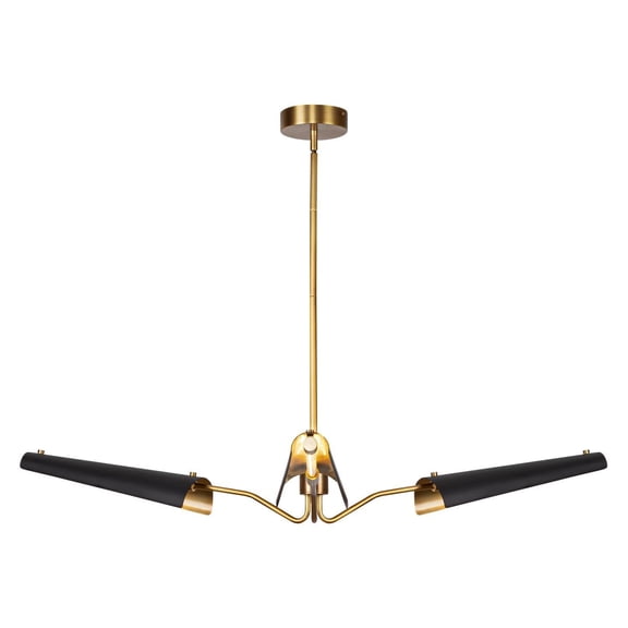Kuzco Lighting Ch347346 Osorio 46" Wide Led Chandelier - Matte Black / Vintage Brass