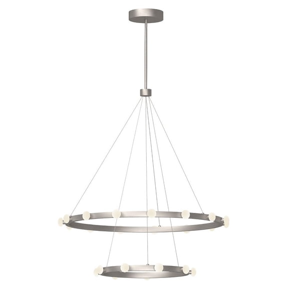 Kuzco Lighting Ch63436 Rezz 36" Wide Led Ring Chandelier - Nickel