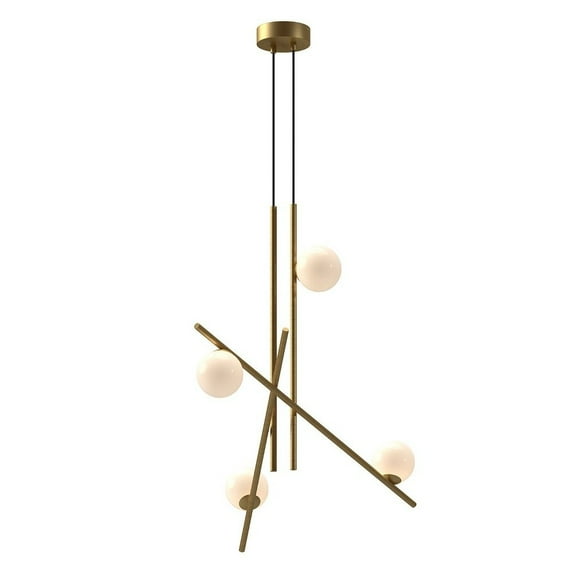 Kuzco Lighting Ch89832 Amara 19" Wide Led Chandelier - Brushed Gold / Glossy Opal