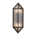 thumbnail image 1 of Kuzco Lighting Ew332705 Cairo 2 Light 15" Tall Wall Sconce - Textured Black / Clear Ribbed, 1 of 4