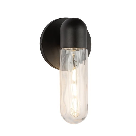 Kuzco Lighting Ew73210 Lima 4" Tall Wall Sconce - Black / Clear Water Glass