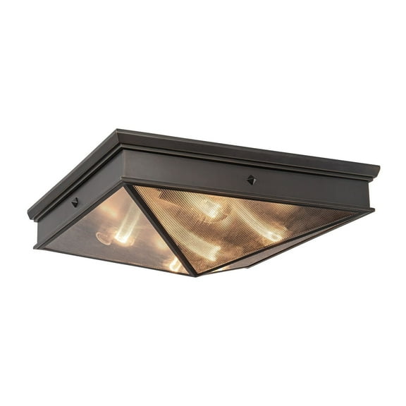 Alora Lighting FM332919UBCR Cairo 4 Light 19" Wide Flush Mount Square Ceiling Fixture -