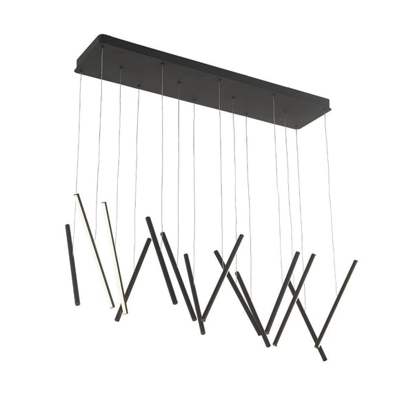 Kuzco Lighting Lp14840 Chute 14 Light 39" Wide Led Abstract Linear Pendant - Black
