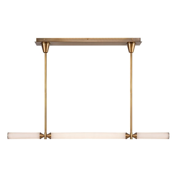 Kuzco Lighting Lp348148 Edwin 2" Wide Led Linear Pendant - Vintage Brass / Frosted Ribbed