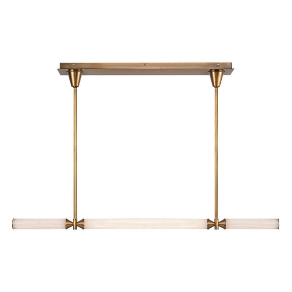 Kuzco Lighting Lp348148 Edwin 2" Wide Led Linear Pendant - Vintage Brass / Frosted Ribbed