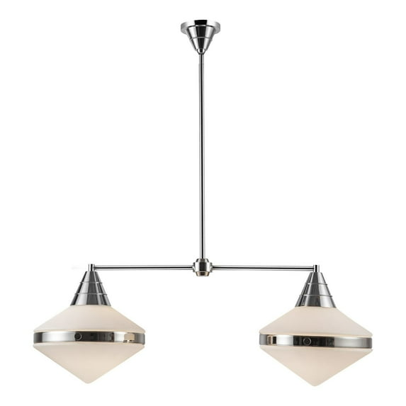 Alora Lighting Lp348241 Willard 2 Light 41" Wide Linear Pendant - Polished Nickel / Matte