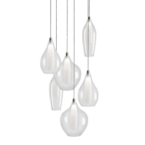 Kuzco Lighting Mp3006 Victoria 6 Light 13" Wide Led Suspension Multi Light Pendant -