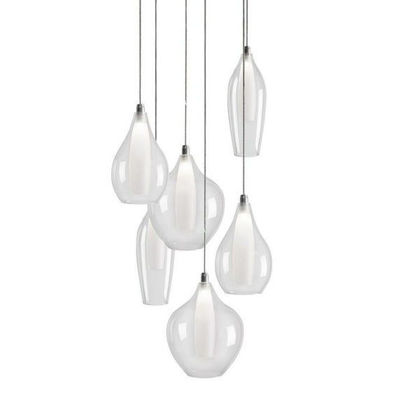 Kuzco Lighting Mp3006 Victoria 6 Light 13" Wide Led Suspension Multi Light Pendant -