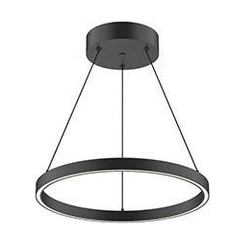 Cerchio Black Aluminum Dimmable LED Geometric Chandelier