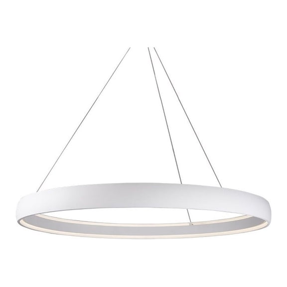Kuzco Lighting Pd22753 Halo 53" Wide Led Drum Chandelier - White