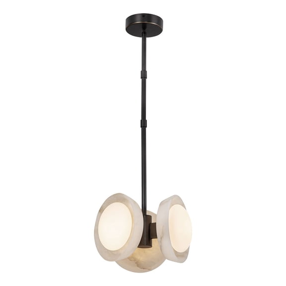 Kuzco Lighting Pd320313 Alonso 13" Wide Led Multi Light Pendant - Urban Bronze / Alabaster