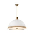 thumbnail image 1 of Alora Lighting PD331024MWVB Doral 3 Light 25" Wide Pendant - Matte White / Vintage Brass, 1 of 5