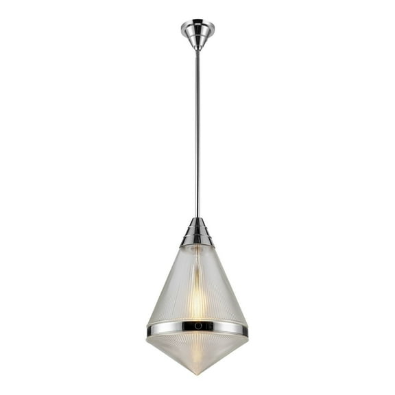 Alora Lighting Pd348022 Willard 14" Wide Pendant - Polished Nickel / Clear Prismatic Glass
