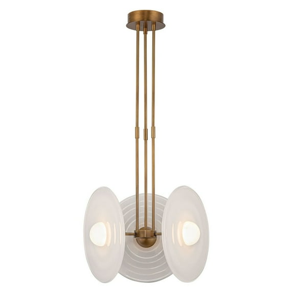 Kuzco Lighting Pd350318 Harbour 19" Wide Led Multi Light Pendant - Vintage Brass / Glossy