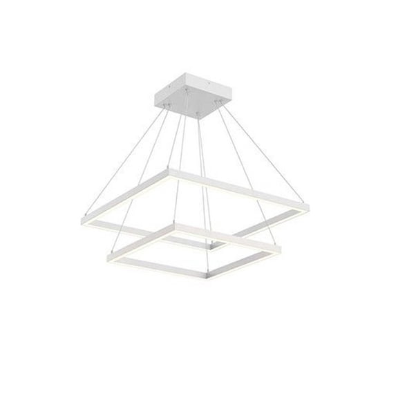 Kuzco Lighting Piazza 2 Layer 24" Chandelier Textured Down Only 930 TRIAC 120 90W White