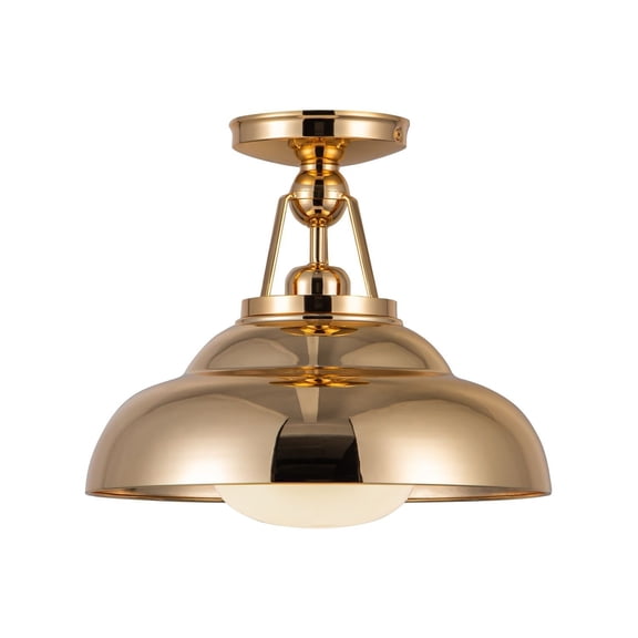 Kuzco Lighting Sf344012 Palmetto 12" Wide Semi-Flush Ceiling Fixture - Polished Brass /